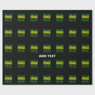 MODERNE BEARBEITBARE EINFACHE SCHWARZE BILD-TEXTVO GESCHENKPAPIER