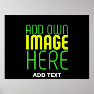 MODERNE BEARBEITBARE EINFACHE SCHWARZE BILD-TEXTVO POSTER