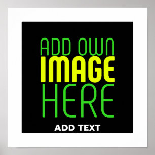 MODERNE BEARBEITBARE EINFACHE SCHWARZE BILD-TEXTVO POSTER