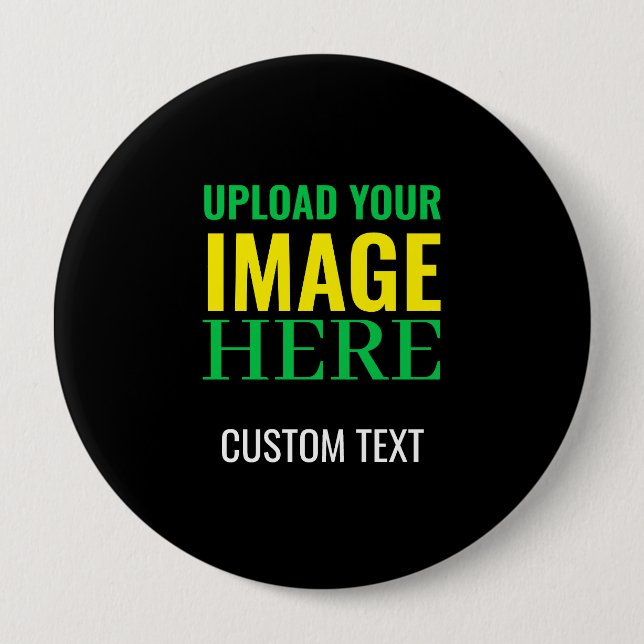 Moderne bearbeitbare einfache schwarze Bild- und T Button (Vorderseite)