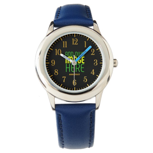 MODERNE BEARBEITBARE, EINFACHE TEMPLATE FÜR SCHWAR ARMBANDUHR (Vorderseite)