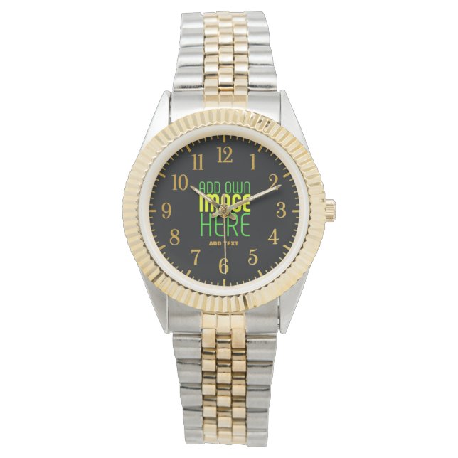 MODERNE BEARBEITBARE, EINFACHE TEMPLATE FÜR SCHWAR ARMBANDUHR (Vorderseite)
