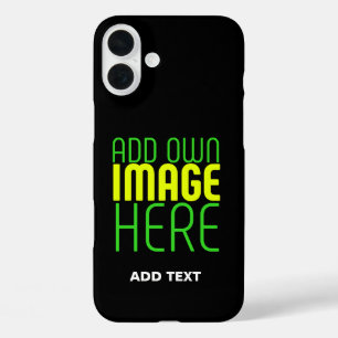 MODERNE BEARBEITBARE, EINFACHE TEMPLATE FÜR SCHWAR iPhone 16 PLUS HÜLLE