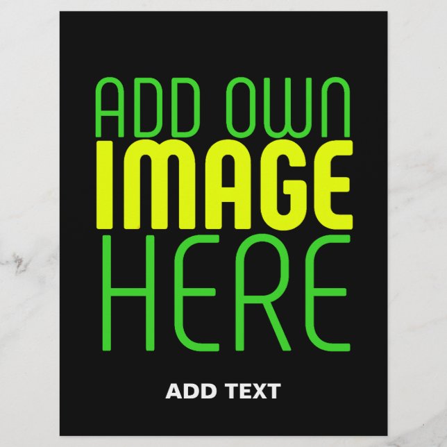 MODERNE BEARBEITBARE, EINFACHE TEMPLATE FÜR SCHWAR FLYER (Vorne)