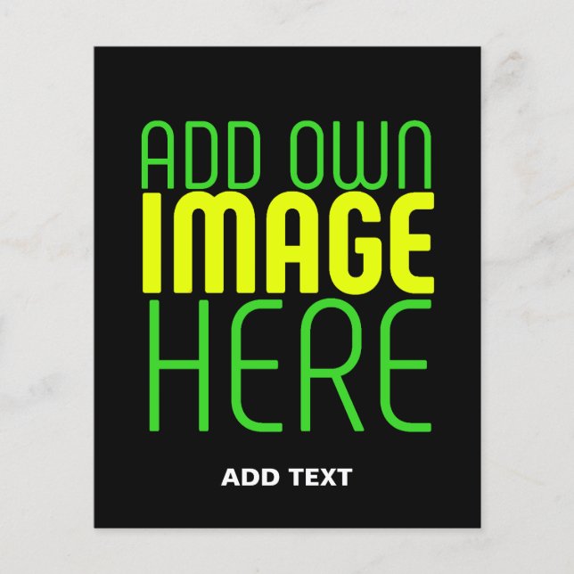 MODERNE BEARBEITBARE, EINFACHE TEMPLATE FÜR SCHWAR FLYER (Vorne)