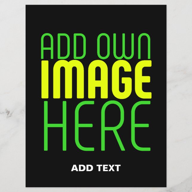 MODERNE BEARBEITBARE, EINFACHE TEMPLATE FÜR SCHWAR FLYER (Vorne)