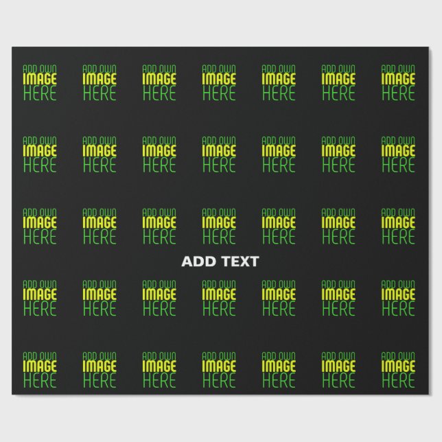 MODERNE BEARBEITBARE, EINFACHE TEMPLATE FÜR SCHWAR GESCHENKPAPIER (Flach)