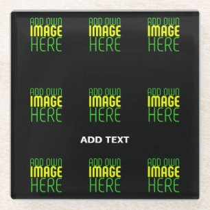 MODERNE BEARBEITBARE, EINFACHE TEMPLATE FÜR SCHWAR GLASUNTERSETZER