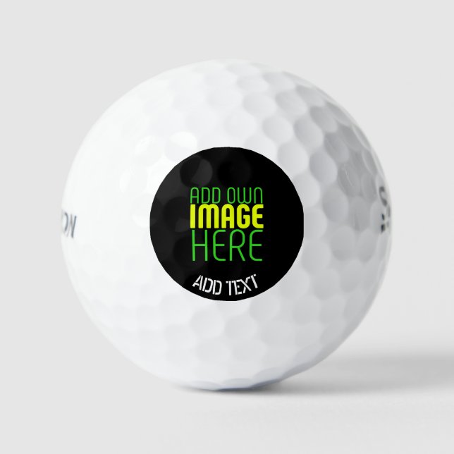 MODERNE BEARBEITBARE, EINFACHE TEMPLATE FÜR SCHWAR GOLFBALL (Vorderseite)