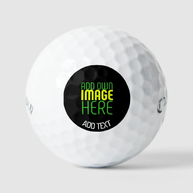 MODERNE BEARBEITBARE, EINFACHE TEMPLATE FÜR SCHWAR GOLFBALL (Vorderseite)