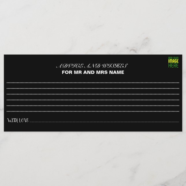 MODERNE BEARBEITBARE, EINFACHE TEMPLATE FÜR SCHWAR HINWEISKARTE (Vorderseite)