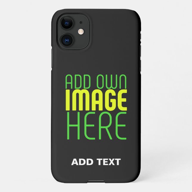 MODERNE BEARBEITBARE, EINFACHE TEMPLATE FÜR SCHWAR iPhone HÜLLE (Rückseite)