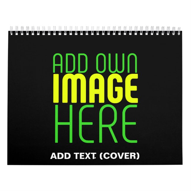 MODERNE BEARBEITBARE, EINFACHE TEMPLATE FÜR SCHWAR KALENDER (Titelbild)