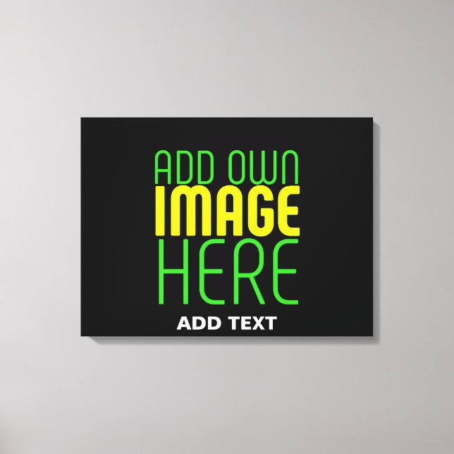 MODERNE BEARBEITBARE, EINFACHE TEMPLATE FÜR SCHWAR LEINWANDDRUCK (Vorderseite)