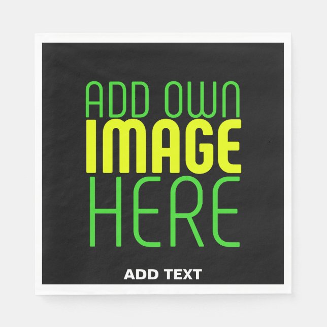 MODERNE BEARBEITBARE, EINFACHE TEMPLATE FÜR SCHWAR SERVIETTE (Vorderseite)