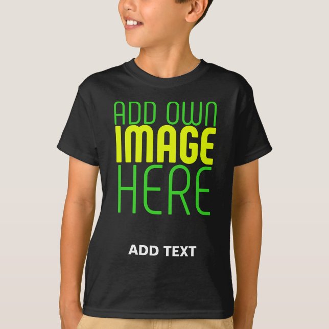 MODERNE BEARBEITBARE, EINFACHE TEMPLATE FÜR SCHWAR T-Shirt (Vorderseite)