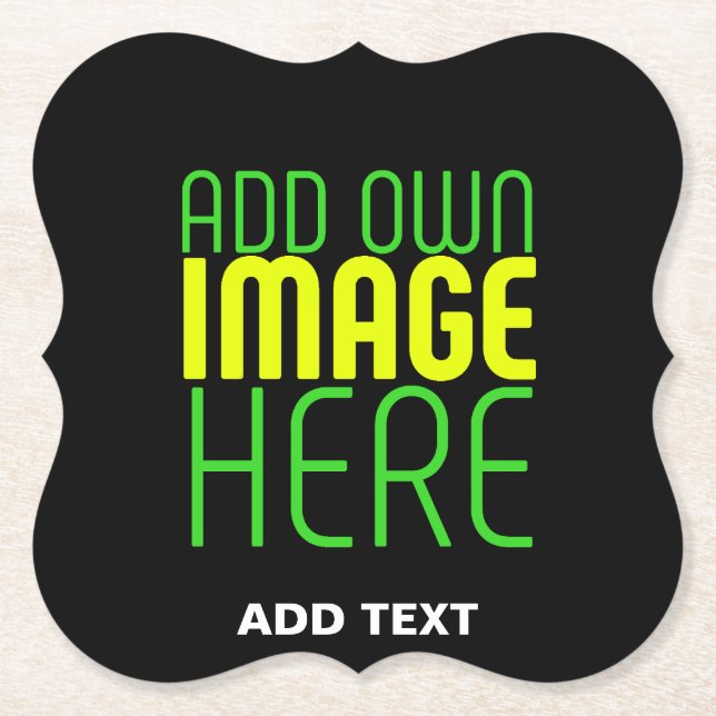 MODERNE BEARBEITBARE, EINFACHE TEMPLATE FÜR SCHWAR UNTERSETZER (Vorderseite)