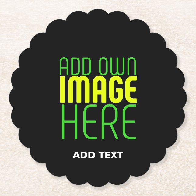 MODERNE BEARBEITBARE, EINFACHE TEMPLATE FÜR SCHWAR UNTERSETZER (Vorderseite)