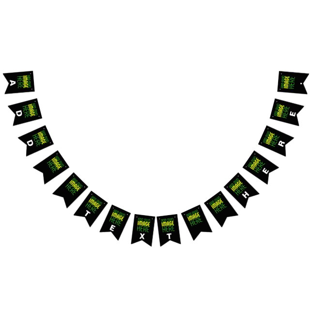 MODERNE BEARBEITBARE, EINFACHE TEMPLATE FÜR SCHWAR WIMPELKETTE (Alle)