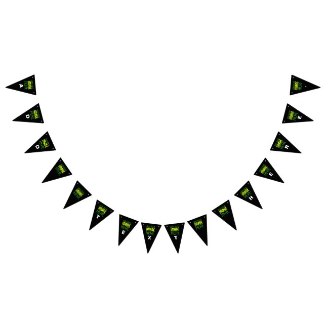 MODERNE BEARBEITBARE, EINFACHE TEMPLATE FÜR SCHWAR WIMPELKETTE (Alle)