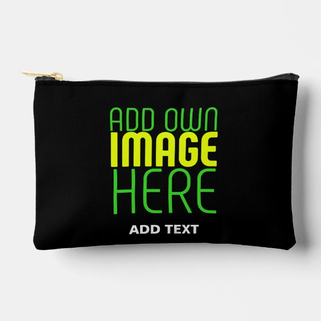 MODERNE BEARBEITBARE, EINFACHE TEMPLATE FÜR SCHWAR ZUBEHÖRTASCHE (Vorderseite)