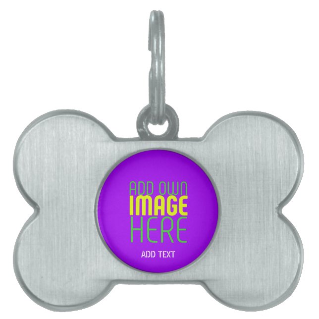MODERNE BEARBEITBARE, EINFACHE VIOLET-BILDTEMPLATE TIERMARKE (Vorderseite)