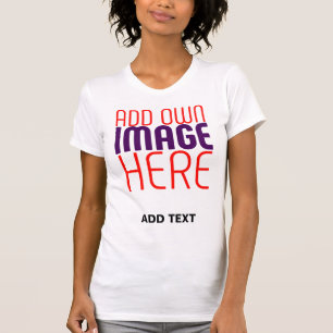 MODERNE BEARBEITBARE EINFACHE WEIßE BILD-TEXT-VORL T-Shirt