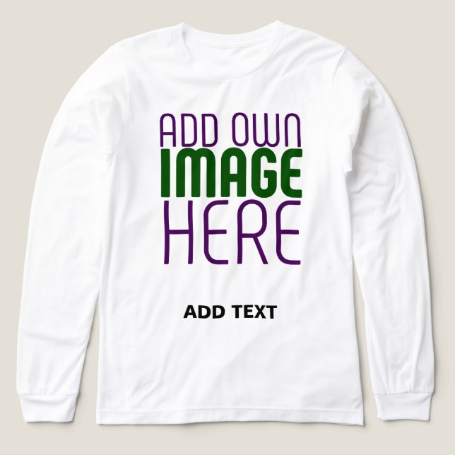 MODERNE BEARBEITBARE EINFACHE WEIßE BILD-TEXT-VORL Tri-Blend SHIRT (Design Vorderseite)