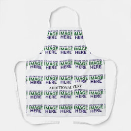 Moderne bearbeitbare einfache weiße Textvorlage De Schürze