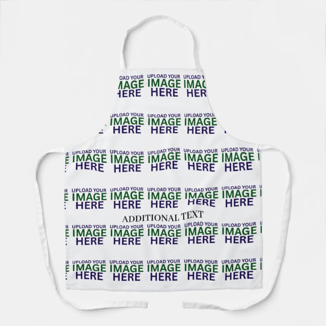 Moderne bearbeitbare einfache weiße Textvorlage De Schürze (Vorderseite)