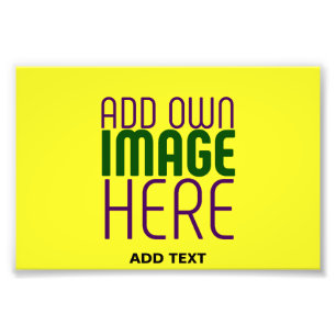 MODERNE BEARBEITBARE GELBE BILDTEXTVORLAGE FOTODRUCK