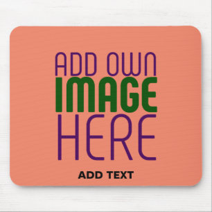MODERNE BEARBEITBARE KORALLEN-ORANGE-BILD-TEXTVORL MOUSEPAD