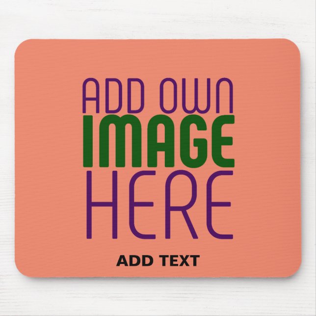 MODERNE BEARBEITBARE KORALLEN-ORANGE-BILD-TEXTVORL MOUSEPAD (Vorne)
