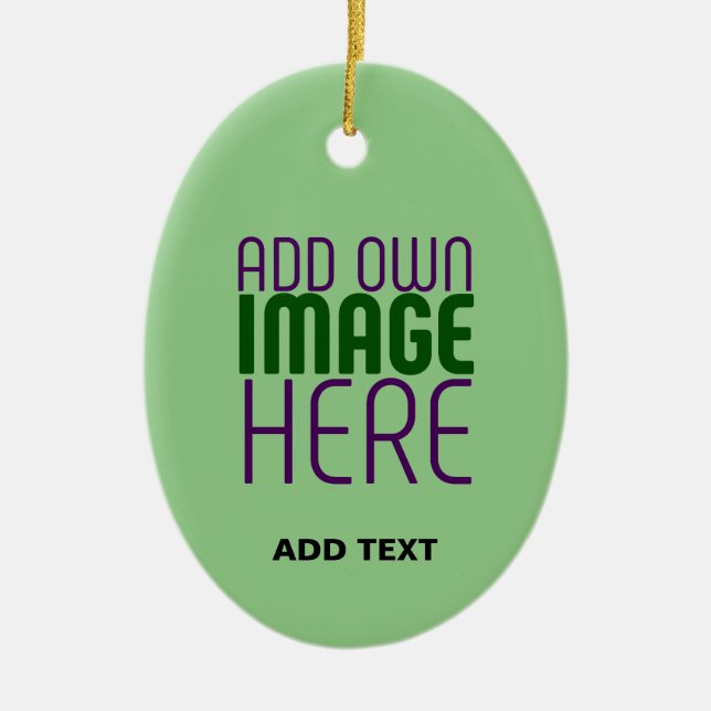 MODERNE BEARBEITBARE MINT GRÜNE BILDTEMPLATE KERAMIK ORNAMENT (Vorne)