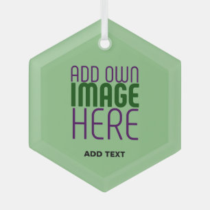 MODERNE BEARBEITBARE MINT GRÜNE BILDTEMPLATE ORNAMENT AUS GLAS