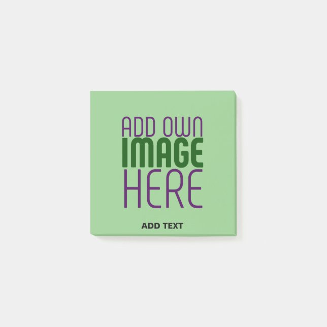 MODERNE BEARBEITBARE MINT GRÜNE BILDTEMPLATE POST-IT KLEBEZETTEL (Vorderseite)