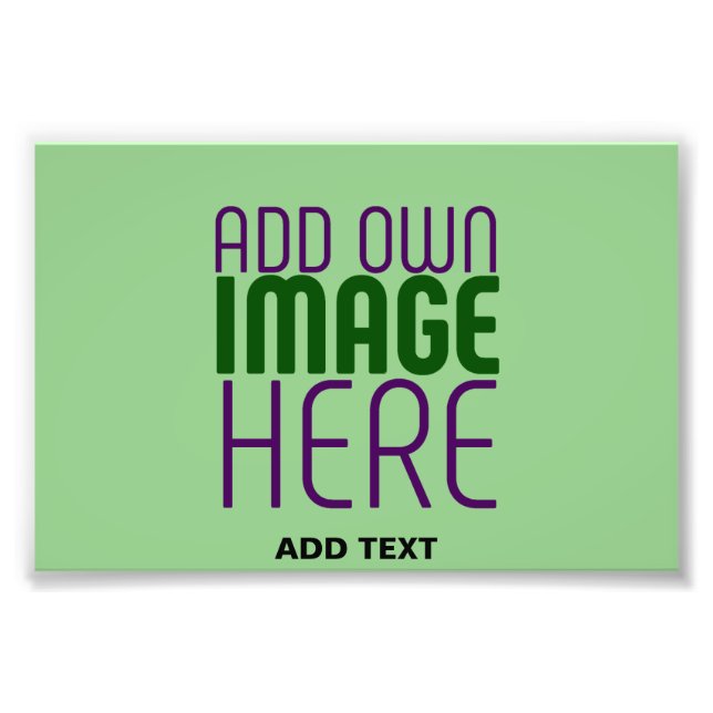 MODERNE BEARBEITBARE MINTGRÜNE BILD-TEXT-VORLAGE FOTODRUCK (Vorne)