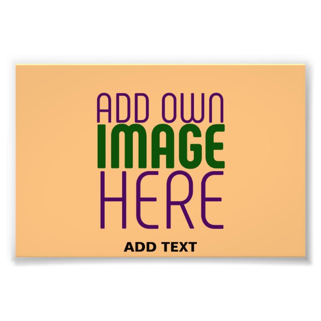 MODERNE BEARBEITBARE PFIRSICH-ORANGE-BILD-TEXTVORL FOTODRUCK (Vorne)