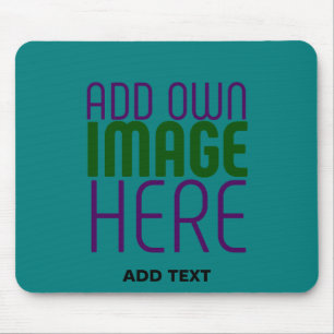 MODERNE BEARBEITBARE TEAL GRÜN BILD TEXT VORLAGE MOUSEPAD
