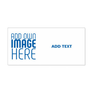 MODERNE BEARBEITBARE WEISSE BILD-TEXTVORLAGE BLAU PERMASTEMPEL