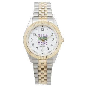 MODERNE BEARBEITUNGSFÄHIGE, EINFACHE WEISSE BILDTE ARMBANDUHR