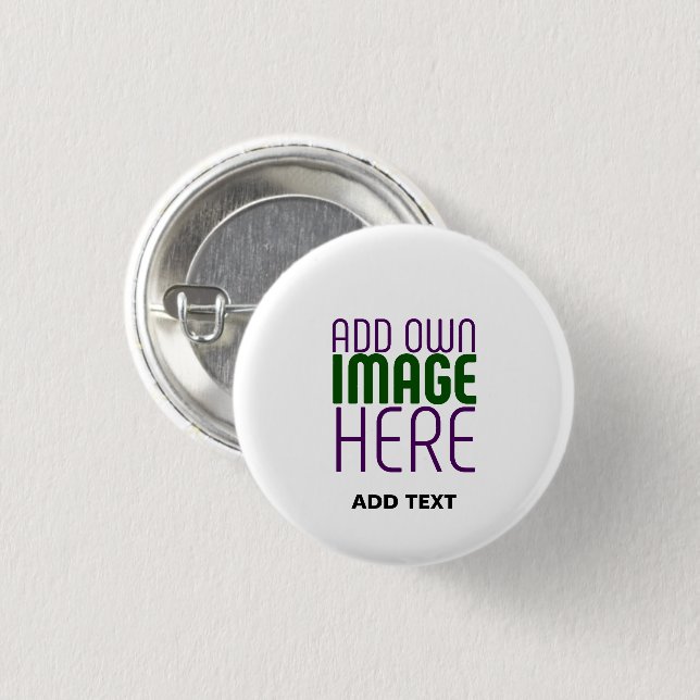 MODERNE BEARBEITUNGSFÄHIGE, EINFACHE WEISSE BILDTE BUTTON (Vorne & Hinten)