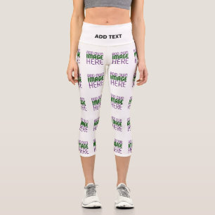 MODERNE BEARBEITUNGSFÄHIGE, EINFACHE WEISSE BILDTE CAPRI LEGGINGS