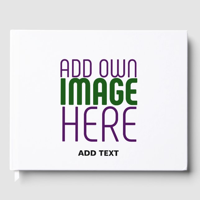 MODERNE BEARBEITUNGSFÄHIGE, EINFACHE WEISSE BILDTE GÄSTEBUCH (Vorderseite)