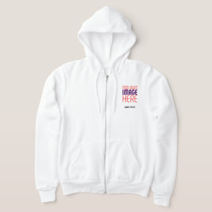 MODERNE BEARBEITUNGSFÄHIGE, EINFACHE WEISSE BILDTE HOODIE