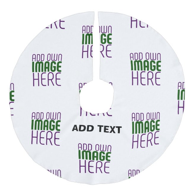 MODERNE BEARBEITUNGSFÄHIGE, EINFACHE WEISSE BILDTE LEINENIMITAT WEIHNACHTSBAUMDECKE (Vorderseite)