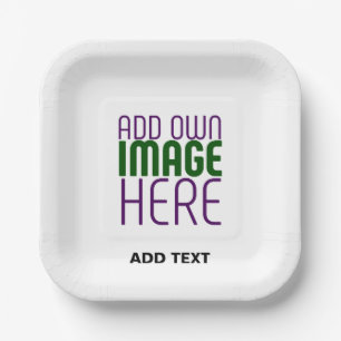 MODERNE BEARBEITUNGSFÄHIGE, EINFACHE WEISSE BILDTE PAPPTELLER