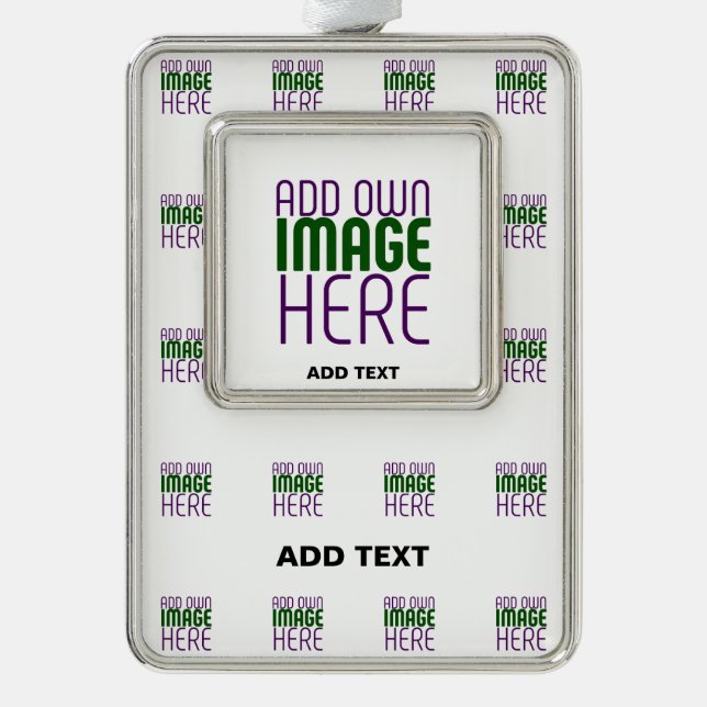 MODERNE BEARBEITUNGSFÄHIGE, EINFACHE WEISSE BILDTE Rahmen-Ornament SILBER (Vorderseite)