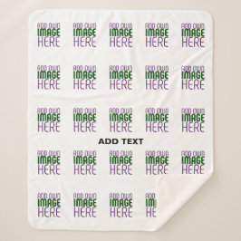 MODERNE BEARBEITUNGSFÄHIGE, EINFACHE WEISSE BILDTE SHERPADECKE