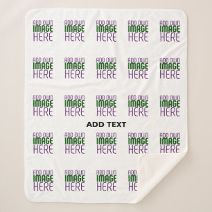 MODERNE BEARBEITUNGSFÄHIGE, EINFACHE WEISSE BILDTE SHERPADECKE